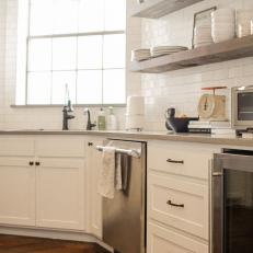 White Transitional Kitchen With Scale