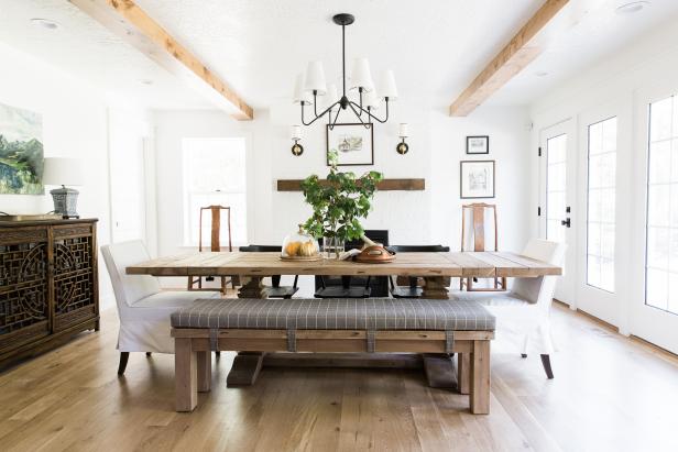 modern rustic cosy dining room