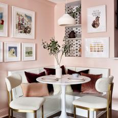 Seating and Storage in Beautiful Dining Banquette