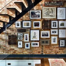 Gallery Wall Beneath Modern Steps