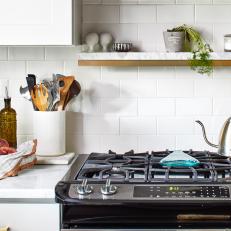 Classic White Kitchen With Subway Tile