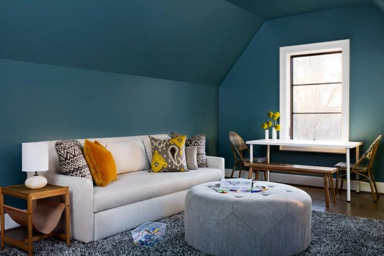 Blue Contemporary Sitting Room