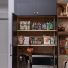Small Kitchen With Built-In Pantry