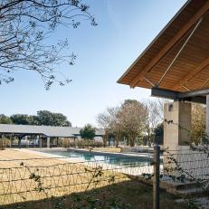 Backyard With Pool and Pavilion