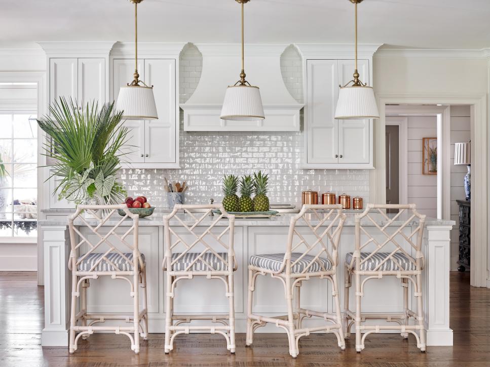 White Kitchen With Pineapples