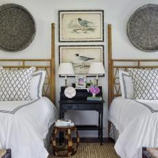 Coastal Bedroom With Basket Art