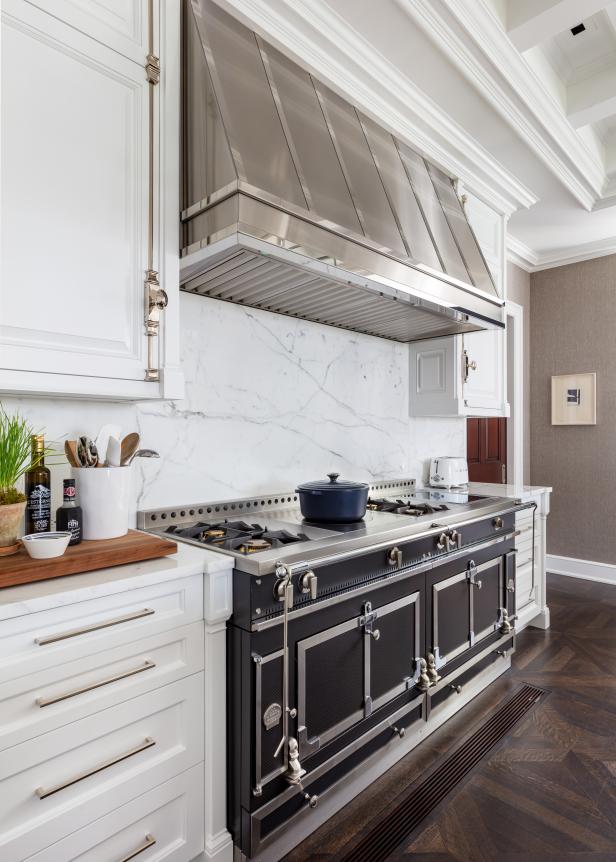 Black Range in White Kitchen