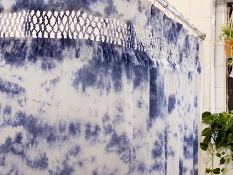 Make a Tie-Dye Shower Curtain
