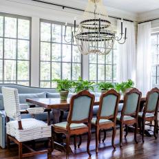 Large Dining Room Features Bench Seating 