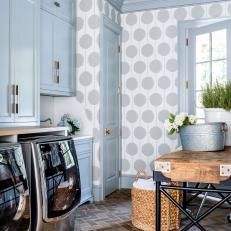 Soothing, Baby Blue Laundry Room