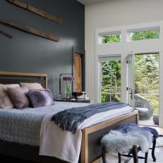 Rustic Details Adorn the Walls of This Main Bedroom 