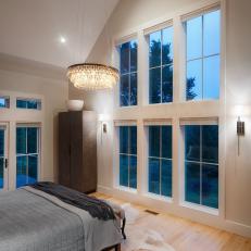 Grand Master Bedroom With Large Windows 