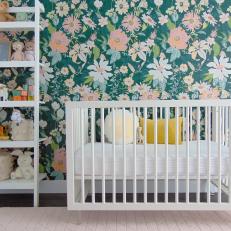 Floral Wallpaper in Eclectic Nursery