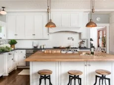 Kitchen With Wood Countertops