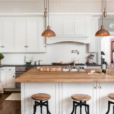 Country Kitchen With Wood Countertops