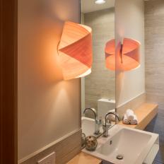 Bathroom With Sculptural Sconce