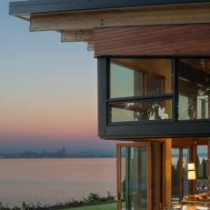 Oceanfront Patio at Sunset
