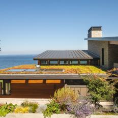 Waterfront House With Green Roof