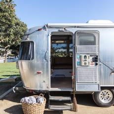 Entryway to an Airstream Camper