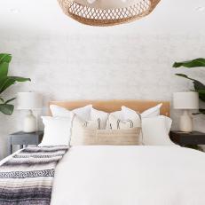 White Guest Bedroom With Natural Touches