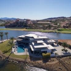 Lakefront Modern Mansion and Pool