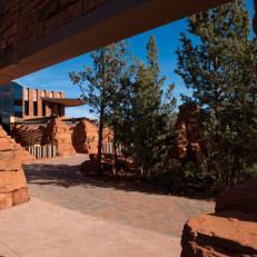 Walkway and Red Rock Arch