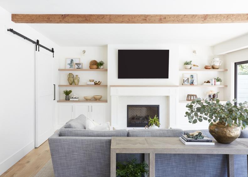 Scandinavian Living Room and Gray Sofa