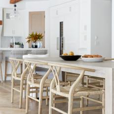 Open Plan Dining Area With Wishbone Chairs