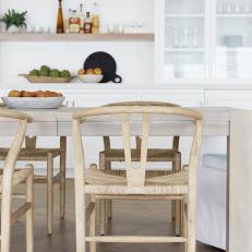 Scandinavian Dining Room With Wishbone Chairs