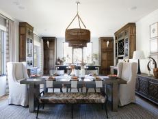 Rustic Living Space Features a Dining Area and an Open Plan Kitchen