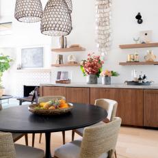 Midcentury Modern Dining Area With Fruit