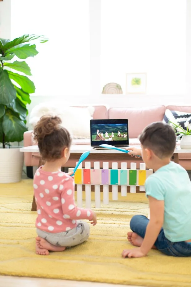 A rainbow-hued xylophone.