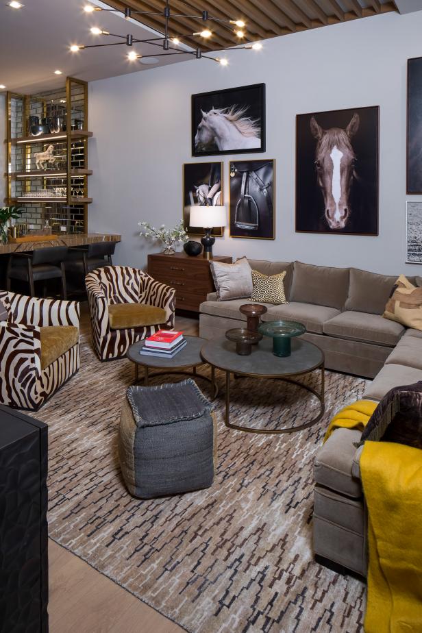 Contemporary Living Room With Zebra Chairs HGTV   1591389327930 