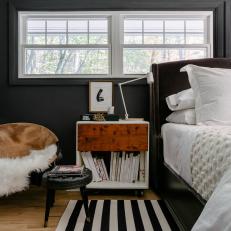 Gray Contemporary Bedroom With Jeans