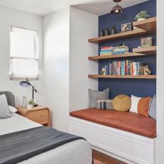 Midcentury Modern Small Bedroom With Nook