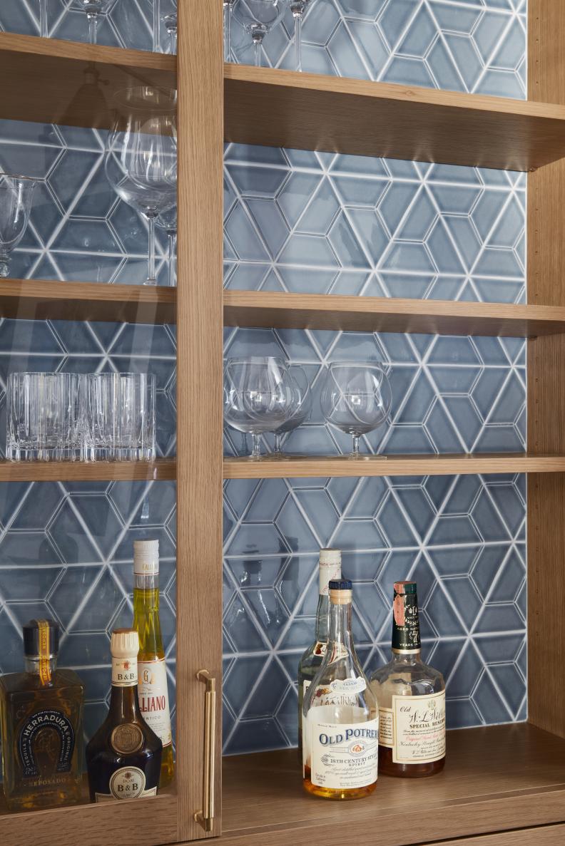 Shelf and Blue Tiles