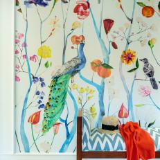 Bird Wallpaper and Bench