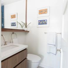 Guest Bathroom With License Plates