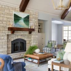Fireplace Facelift in a Formal Living Room