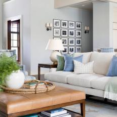 Color Choices Highlight Architecture in Formal Living Room