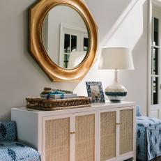 Foyer Console and Gold Mirror