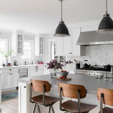 White Kitchen Walls and Cabinets