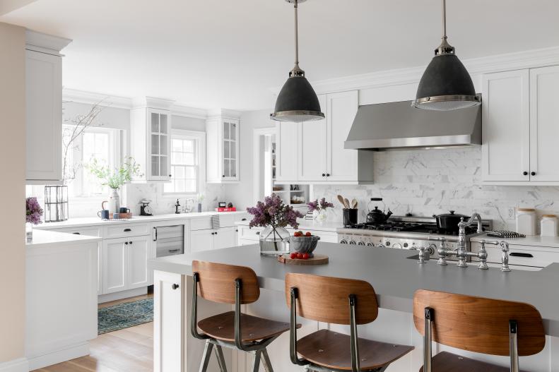 White Kitchen Walls and Cabinets