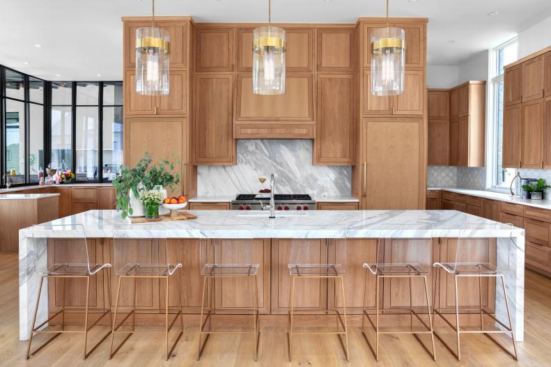  Kitchen With Waterfall Countertop