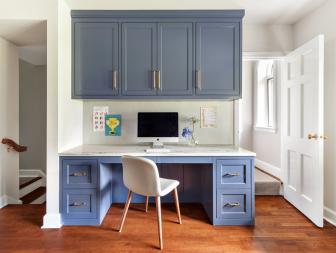 Built-In Desk and Cabinets