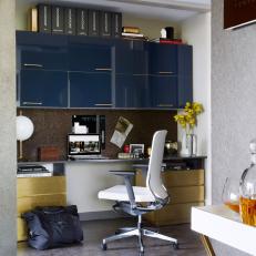 Stylish and Functional Home Office is Masculine in Style