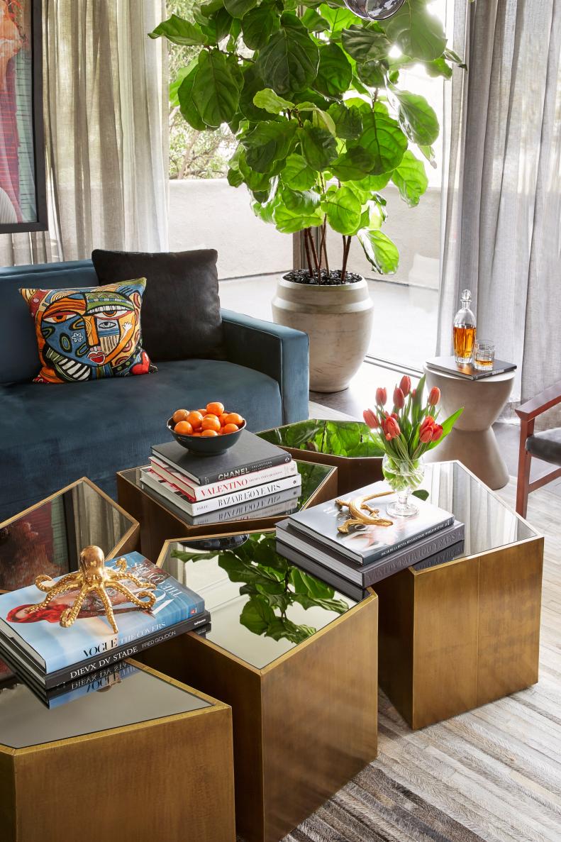 Midcentury Glam Living Space