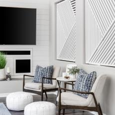Geometry-Heavy Living Room Corner Confers Modern Art-House Vibe