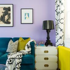 Purple Living Room Details