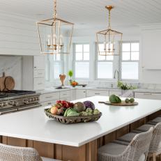 Enormous Kitchen Island Is Homeowner's Dream Realized